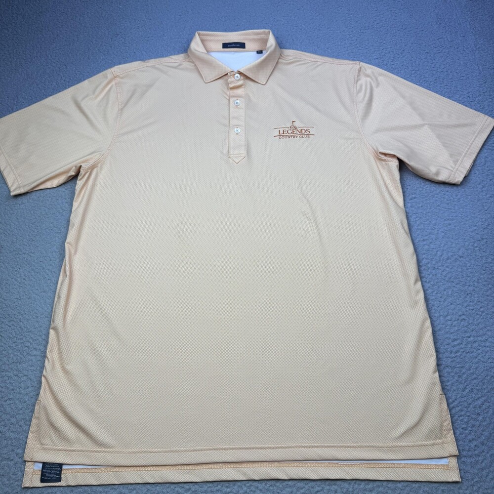Turtleson Polo Shirt Mens XL Orange Legends Country Club Performance Stretch